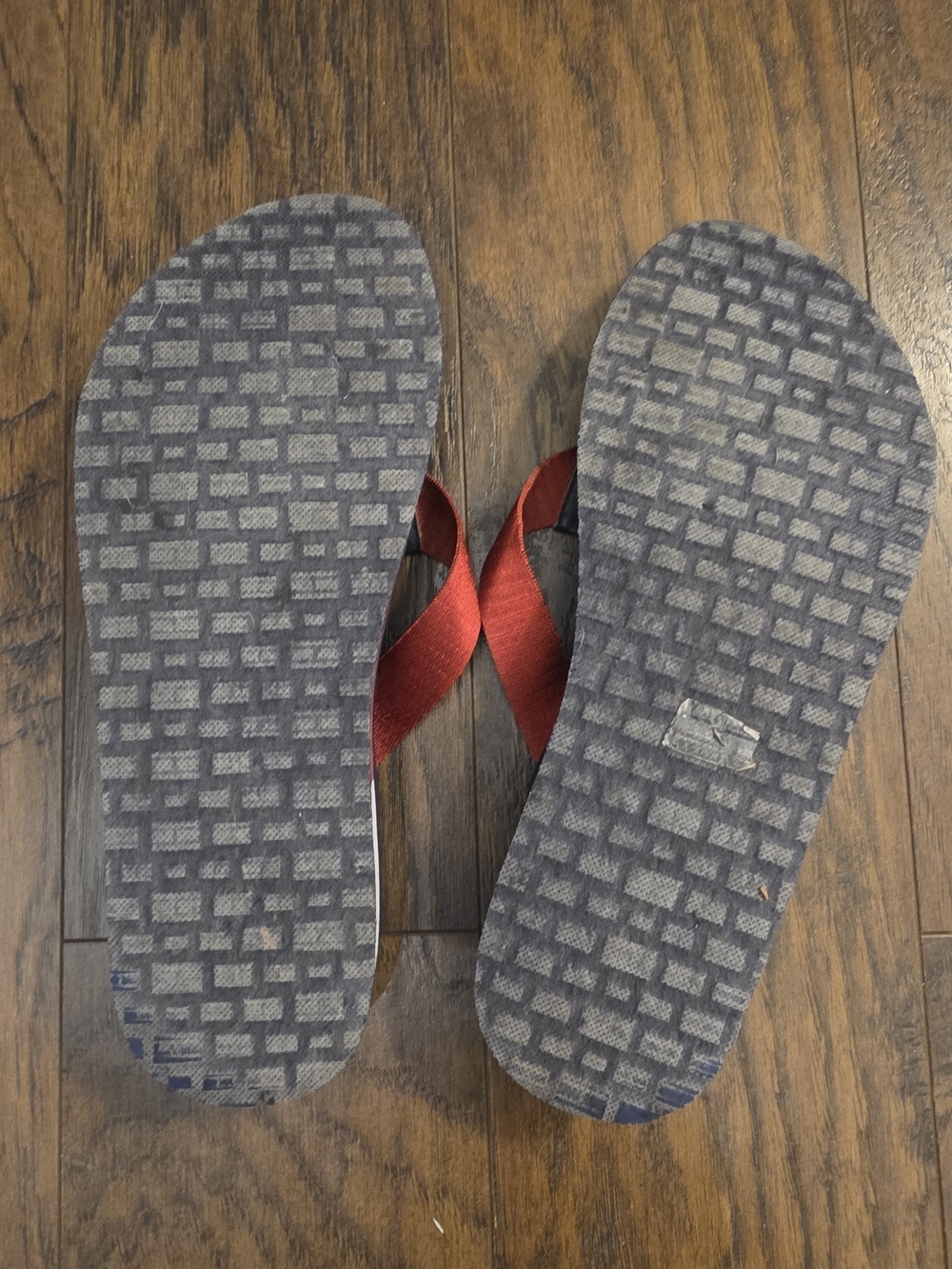 Tommy Hilfiger Navy & Red Platform Flip Flops - Picture 5 of 5